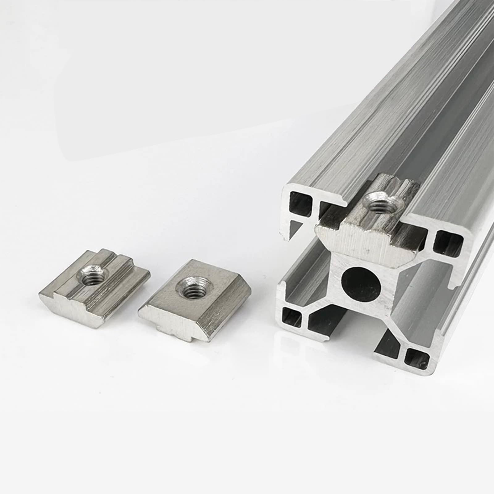 Leliafleury 50Pcs T Slot Nuts Carbon Steel Tee Nuts Sliding T Nuts for Aluminum Profile Woodworking (EU20-M5) - Image 2