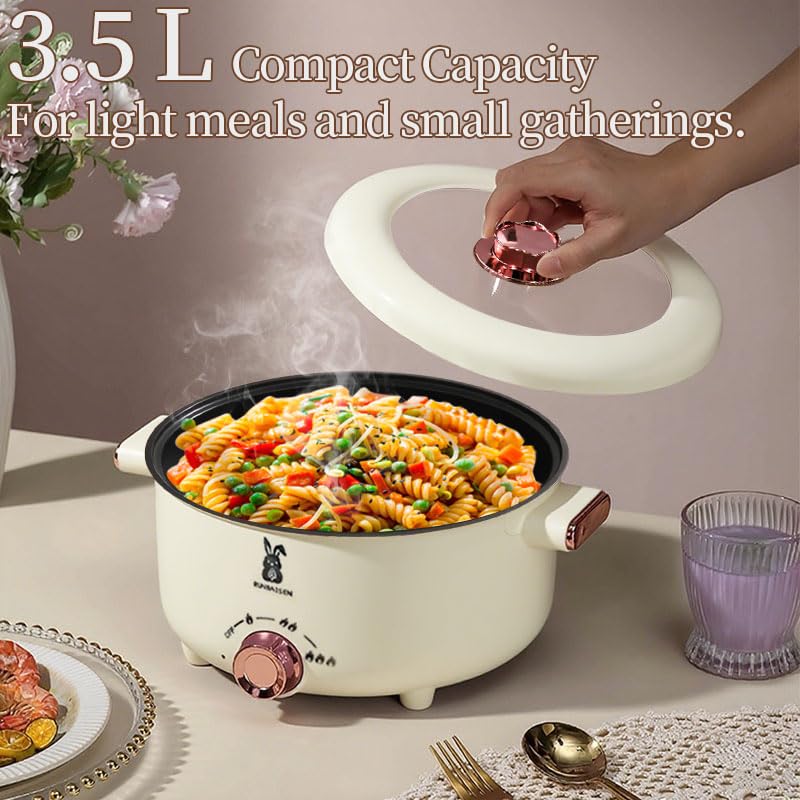 Olla eléctrica multifuncional antiadherente 3.5L miniatura 4