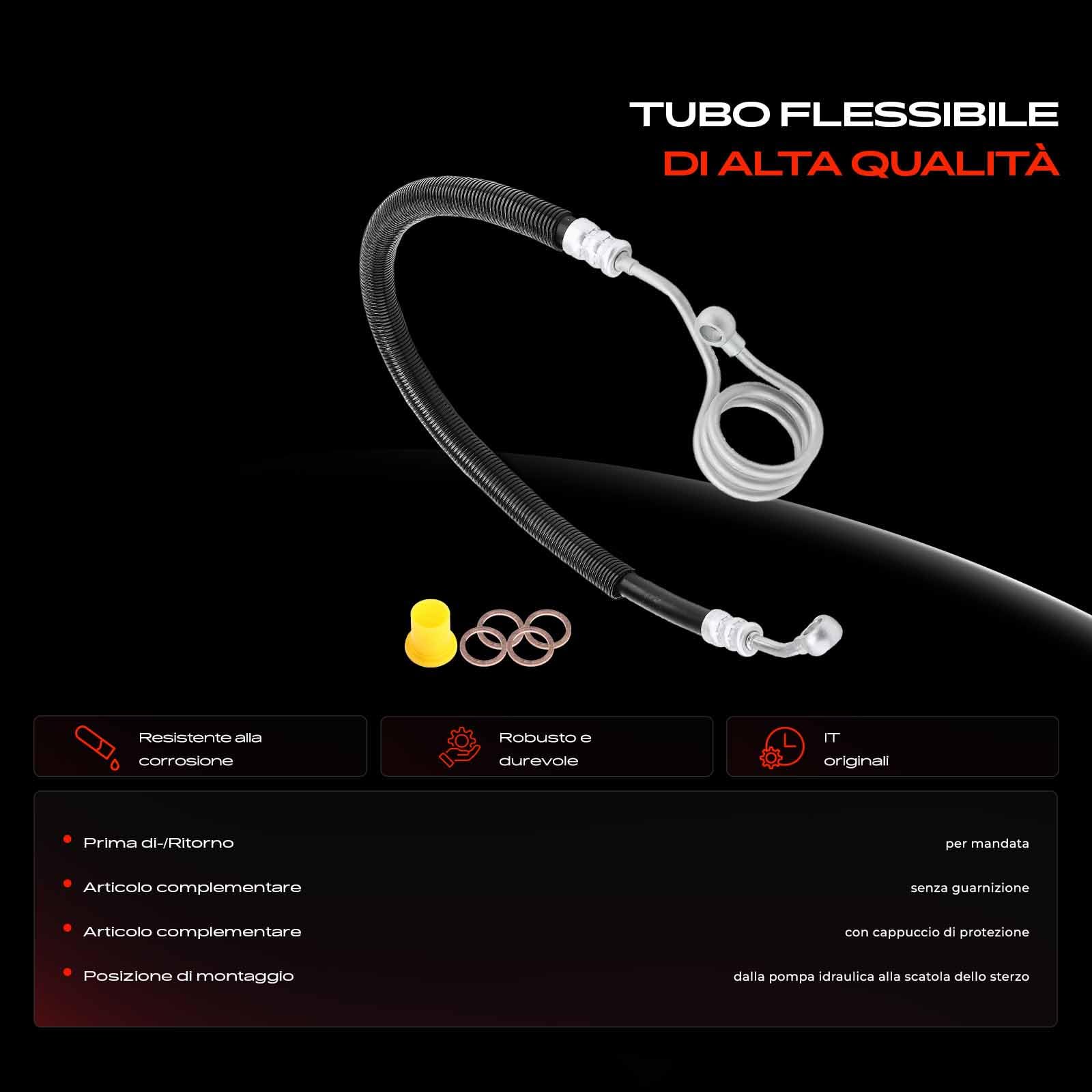 Frankberg Servosterzo Tubo flessibile Compatibile con A4 Avant 8D5 P.a.s.s.a.t Variante 3B5 A6 Avant 4B5 4B6 A4 8D2 P.a.s.s.a.t 3B2 Replace# 57670
