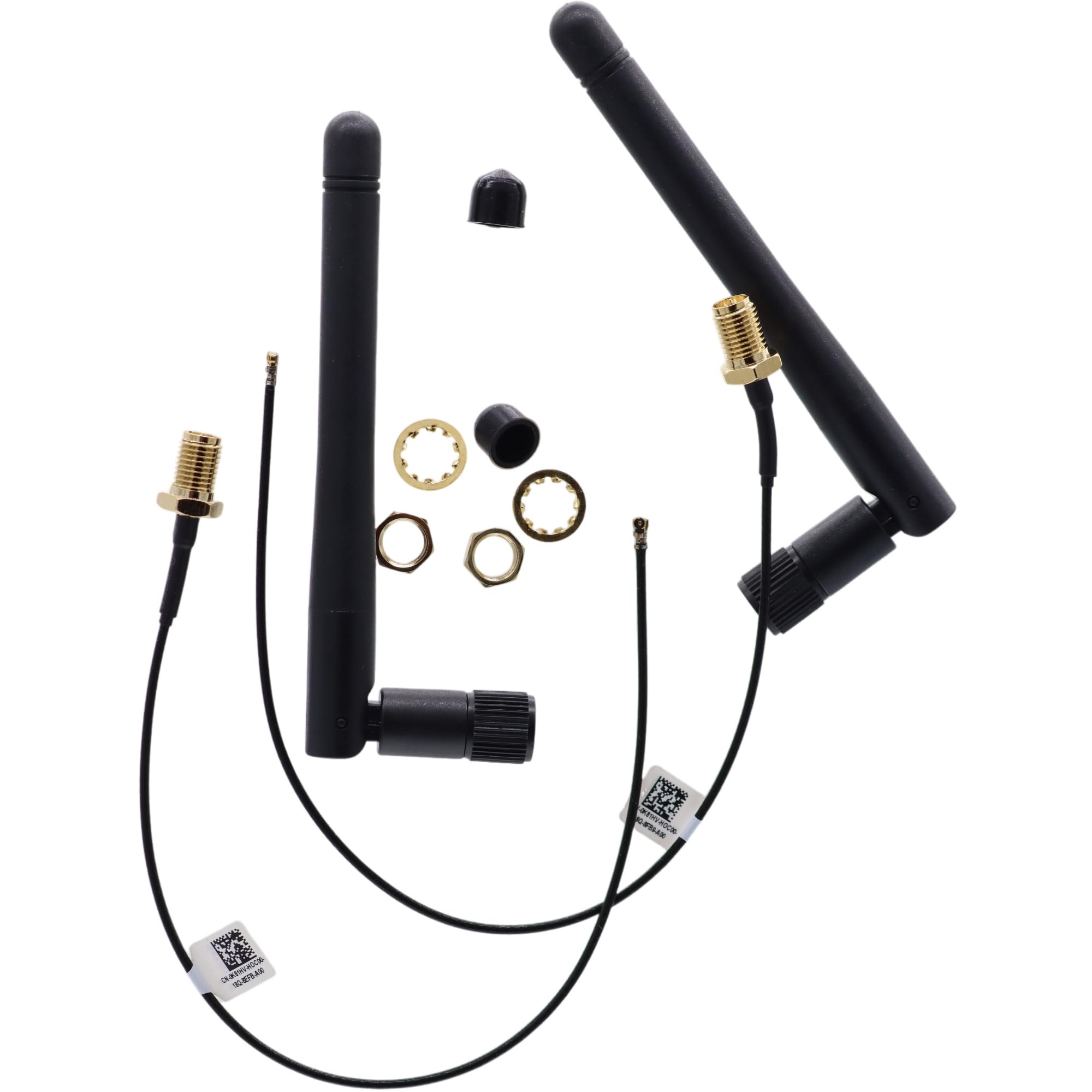 Deal4GO M.2 IPX4 WiFi Antenna WLAN Cable 17RDC K81HV w/ 2dBi Antenna Replacement for Dell Optiplex 3080 3090 5080 5090 7080 7090 (SFF), Gold