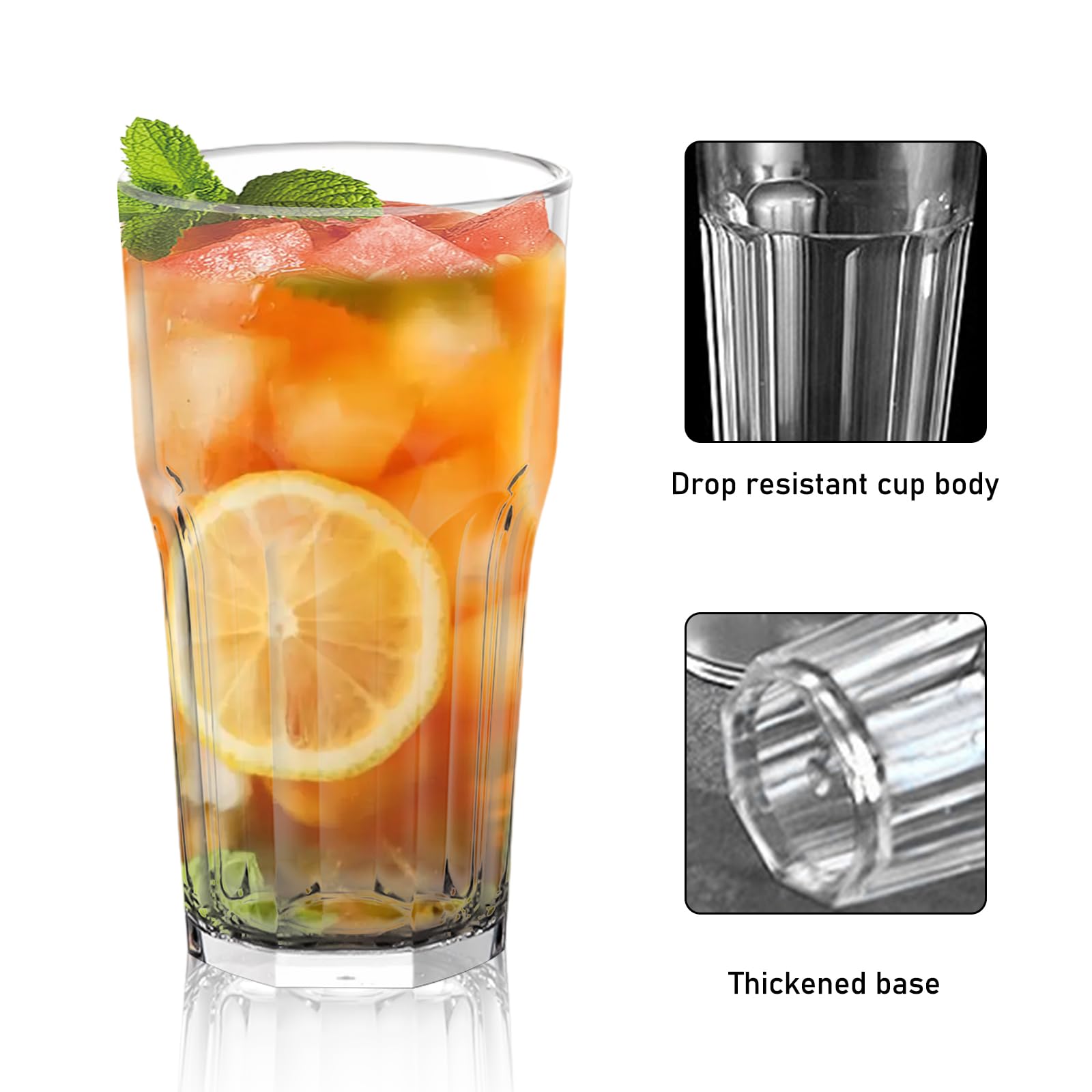 6 Vasos De Plástico, Vasos De Agua Irrompibles, Vasos Reutilizables