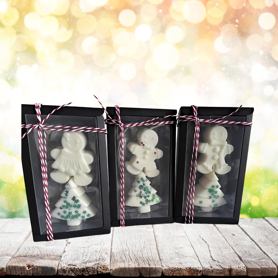 pack de dos velas de soja, velas aromáticas, velas temática navidad,
