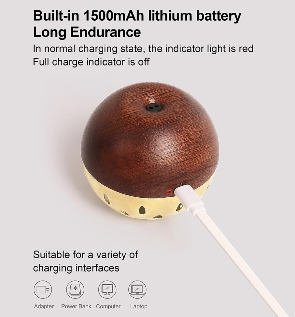 Applique da parete Effetto LED con Sensore, Dimmerabile Lampada da parete in Legno Batteria Ricaricabile 3000K Luce calda Lampada a Effetto Spot a parete magnetica per Camera da letto Corridoio,A