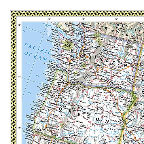 Snapklik.com : National Geographic United States Wall Map - Classic ...