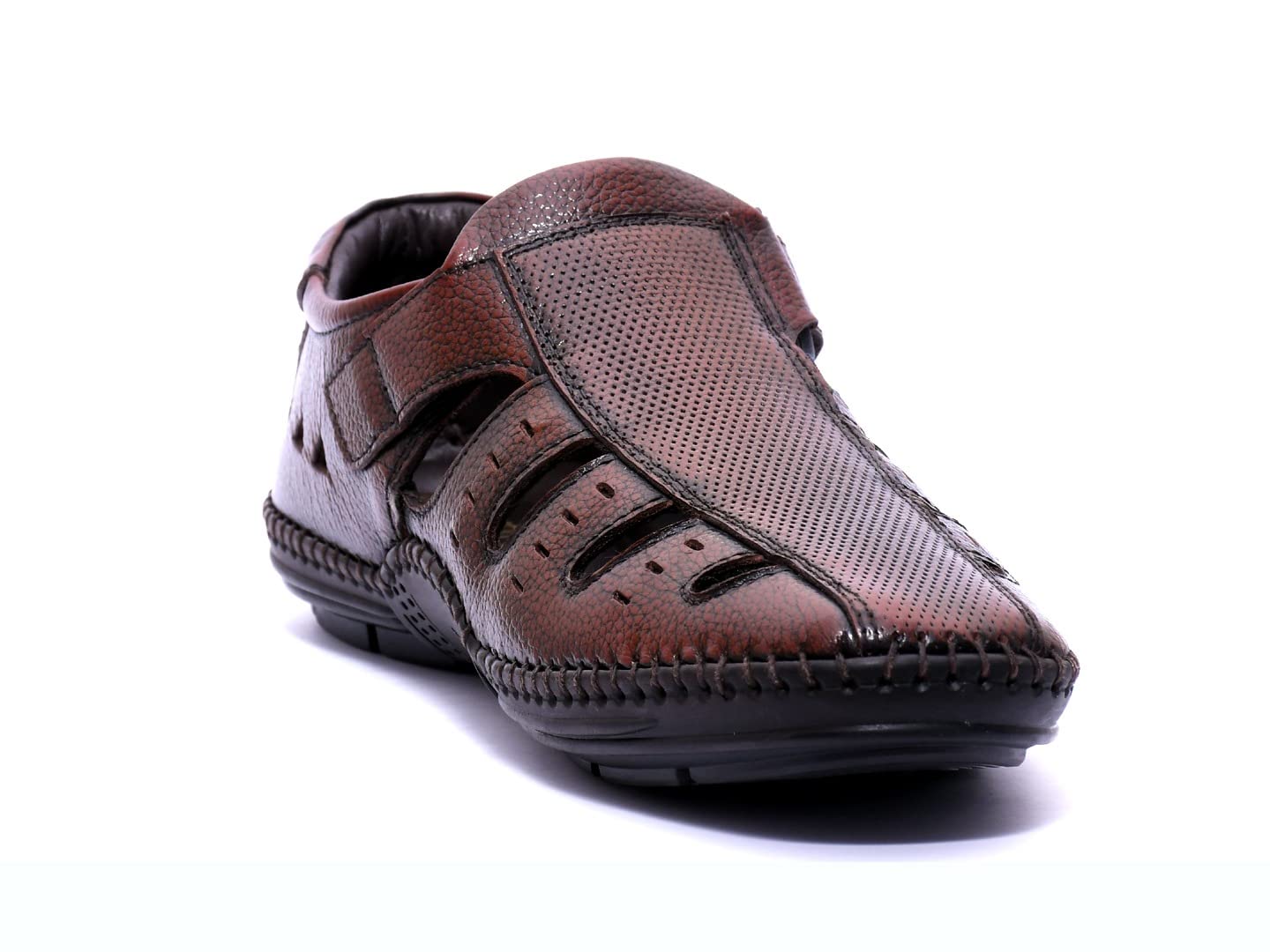 Buckaroo CRYSTAL FullGrain Natural Leather Brown Casual Closed Sandal For Mens: Size UK 7 (B0B96Z66TD) Amazon Price History, Amazon Price Tracker