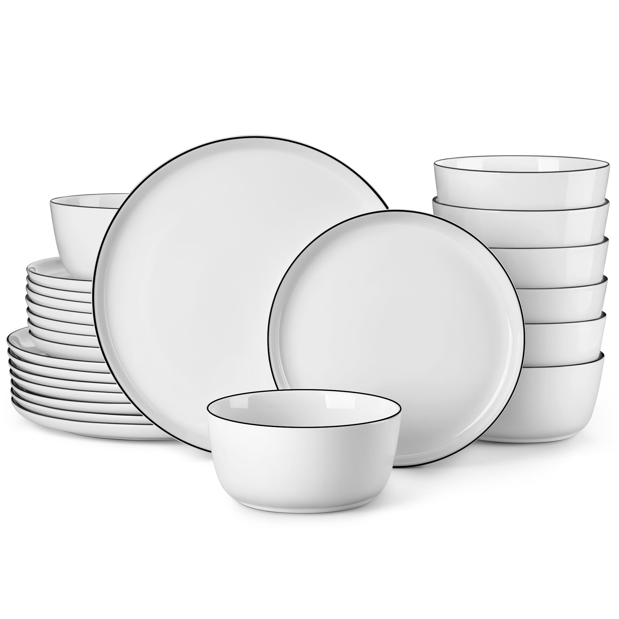 MALACASA Lexi Gourmet Porcelain Dinnerware Set