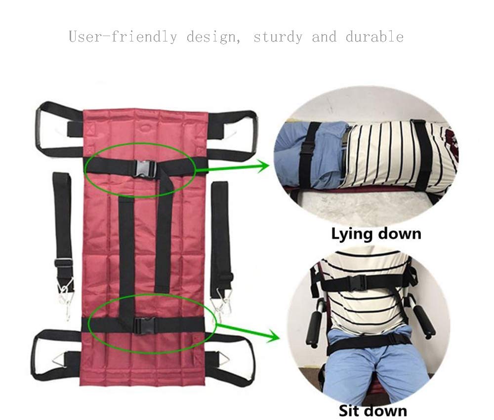 Posizionamento del paziente Pad trasferimento cinghia Lift Sling trasporto mobilità Ausili attrezzature cura per anziani disabili (4 maniglie)