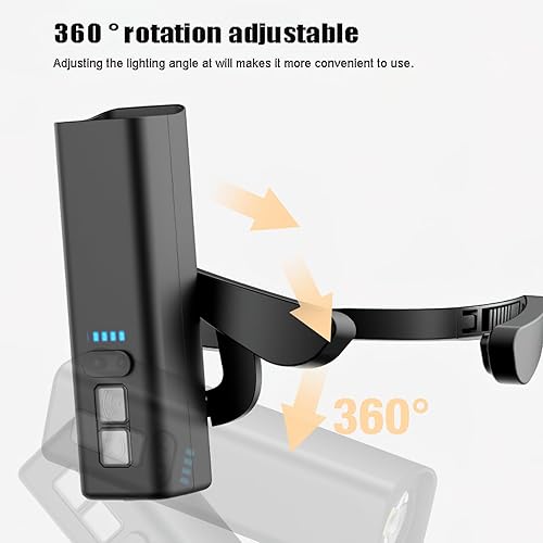 Miniatura 3 de Faro LED con detección de ondas, diadema desmontable negra, linterna de control de movimiento para exteriores con montaje ajustable, lámpara de