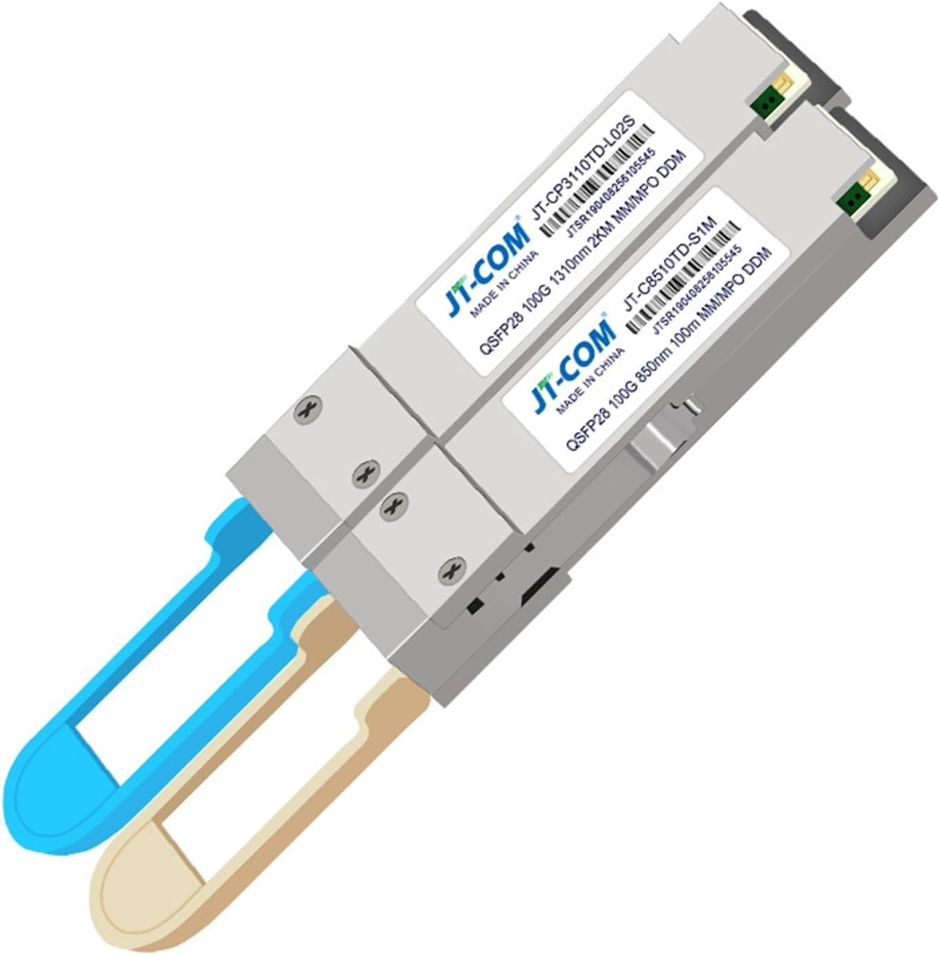 1PCS 100G Optical Module Single Multi-Mode QSFP28-100G-SR4/ZER4 CWDM/PSM/LR4(QSFP28-100G-ZR4-80km-1310nm)