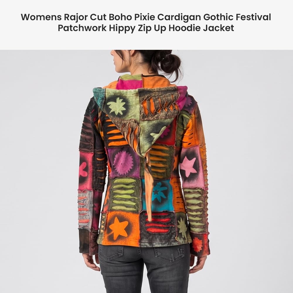 Shopoholic Mode Femme Pixie Hippie Emo Gothique Capuche Hippie Pull Boho Cardigan