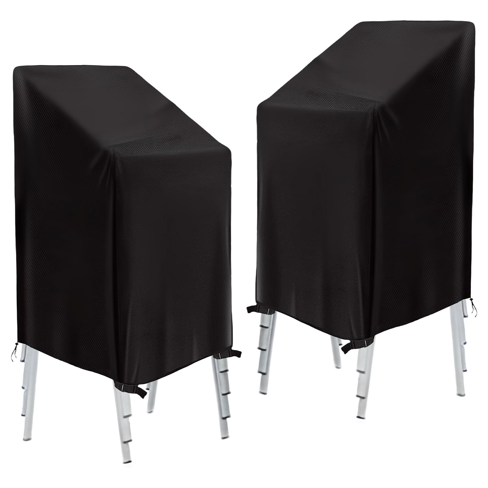 Focenat 2 Piezas Funda Sillas Jardin, Funda Sillas Exterior Impermeable, Funda para Sillas Exterior Jardin, Funda para Sillas Apilables de Jardin, Cubierta para Sillas Exterior (75 * 75 * 120 cm)