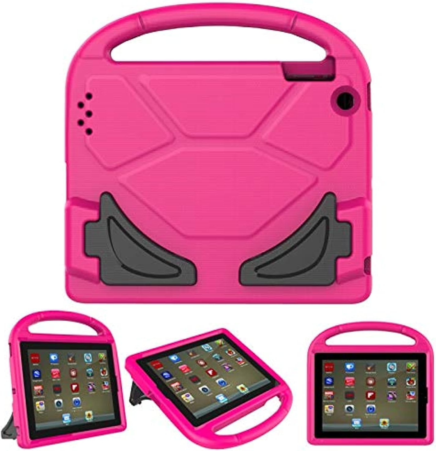 EVA Apple iPad 2/3/4 Kids Proof Case,Niveken Shockproof Protective Lightweight Handle Bumper Stand Cover with Screen Protector Pink