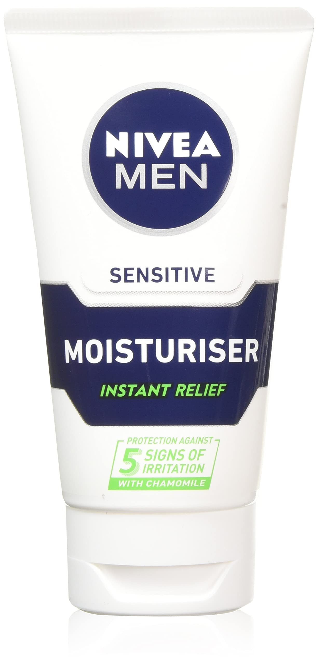 NIVEA MEN Sensitive Face Moisturiser (75ml), Men's Moisturiser with Zero Percent Alcohol, Sensitive Skin Moisturiser, Men'...