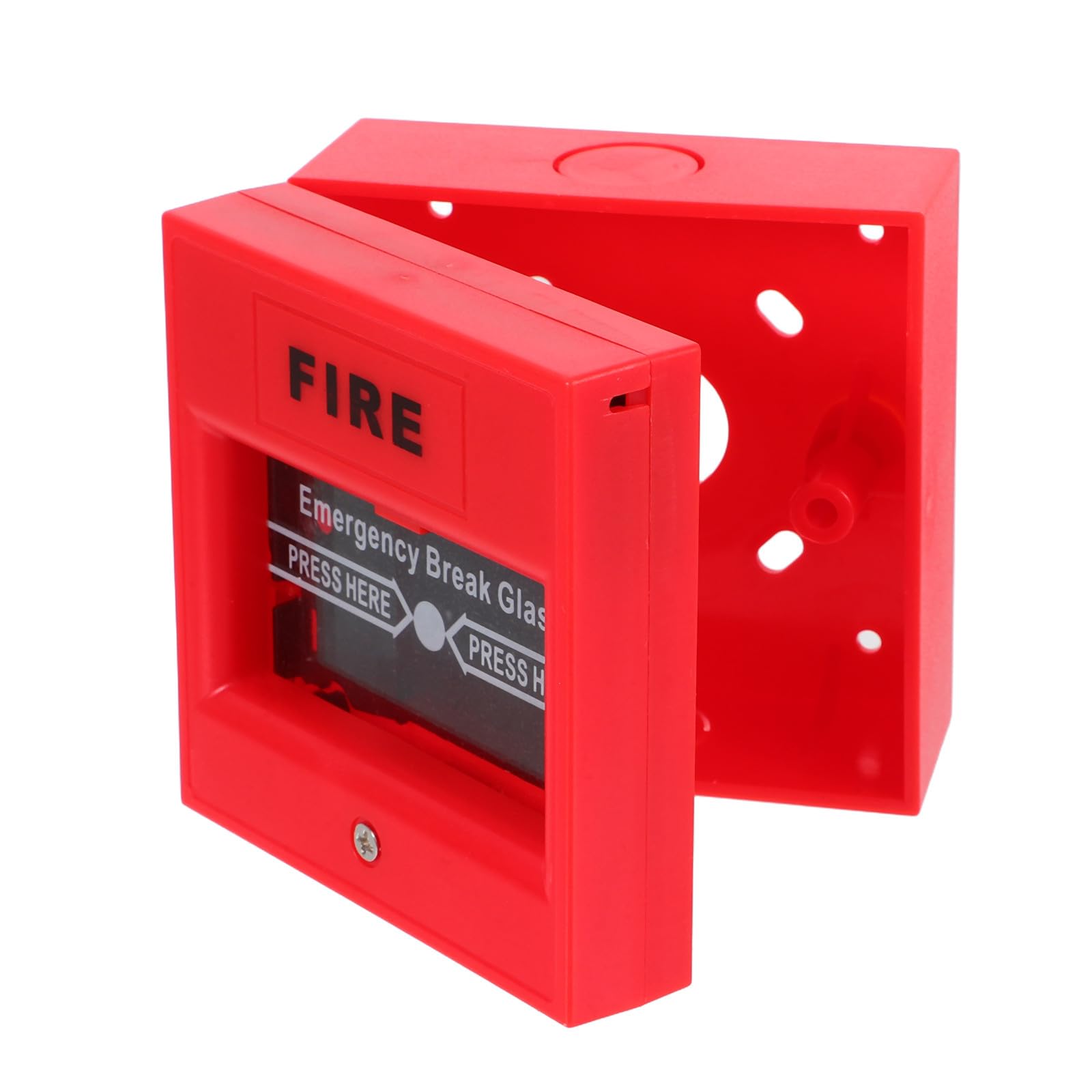 Botón de Alarma de Emergencia Manual Reiniciable Rojo, Interruptor de Botón Pulsador para Sistemas de Alerta contra Incendios Industriales, Activación Rápida y Compatible Sistemas