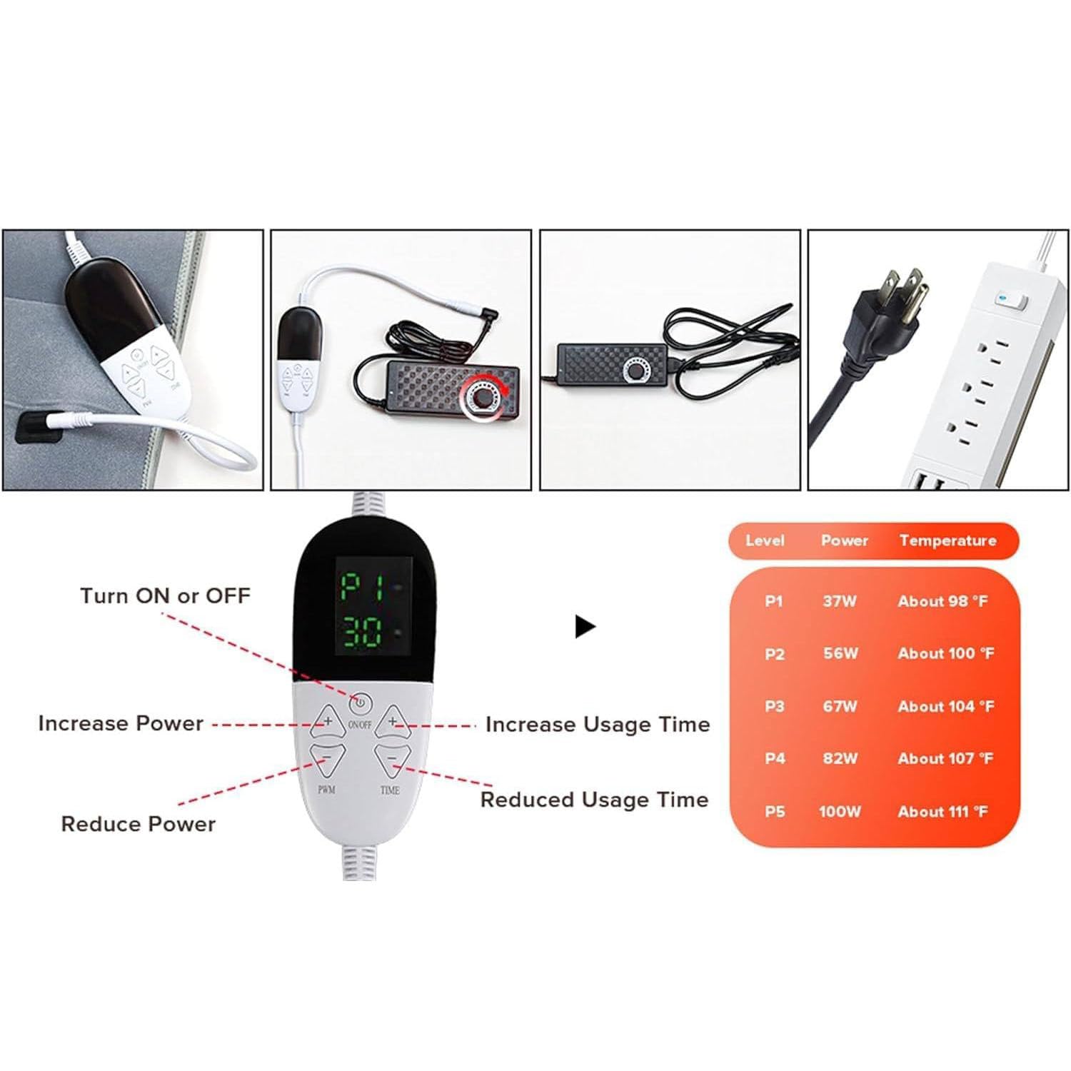 Esterilla Terapia Luz Roja Con 2520 Led, Manta Terapia De Luz Infrarroja Cercana Con Temporizador, Diseñada Para Terapia De Cuerpo Completo, Controlador Multifuncional
