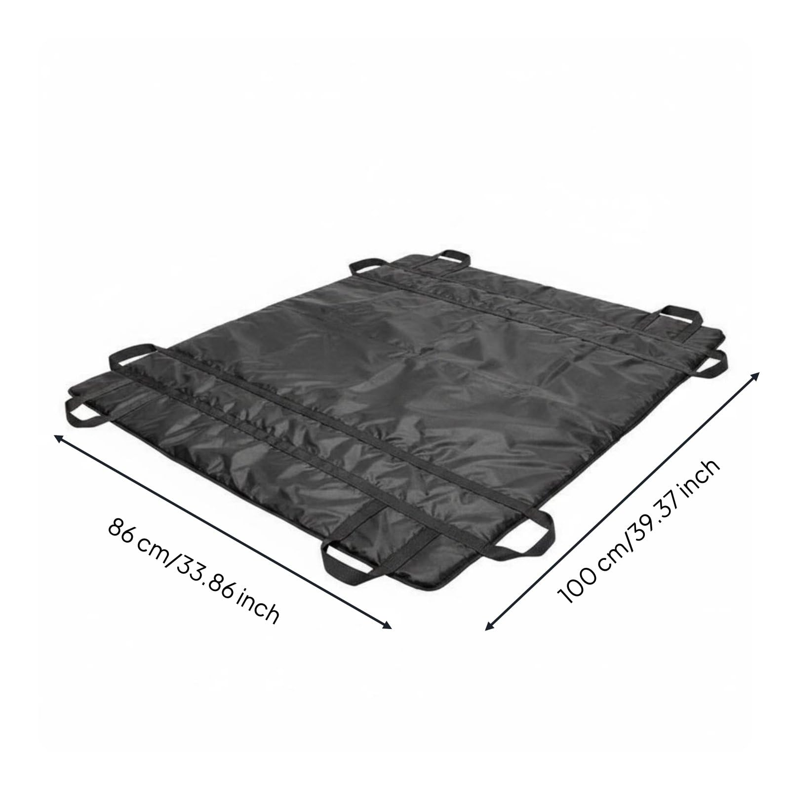 Cinturón de Transferencia para Ancianos Banda de Traslado Arnés de Reposicionamiento Sábana de Ayuda Material Oxford 600D con Superficie Amplia y, Negro