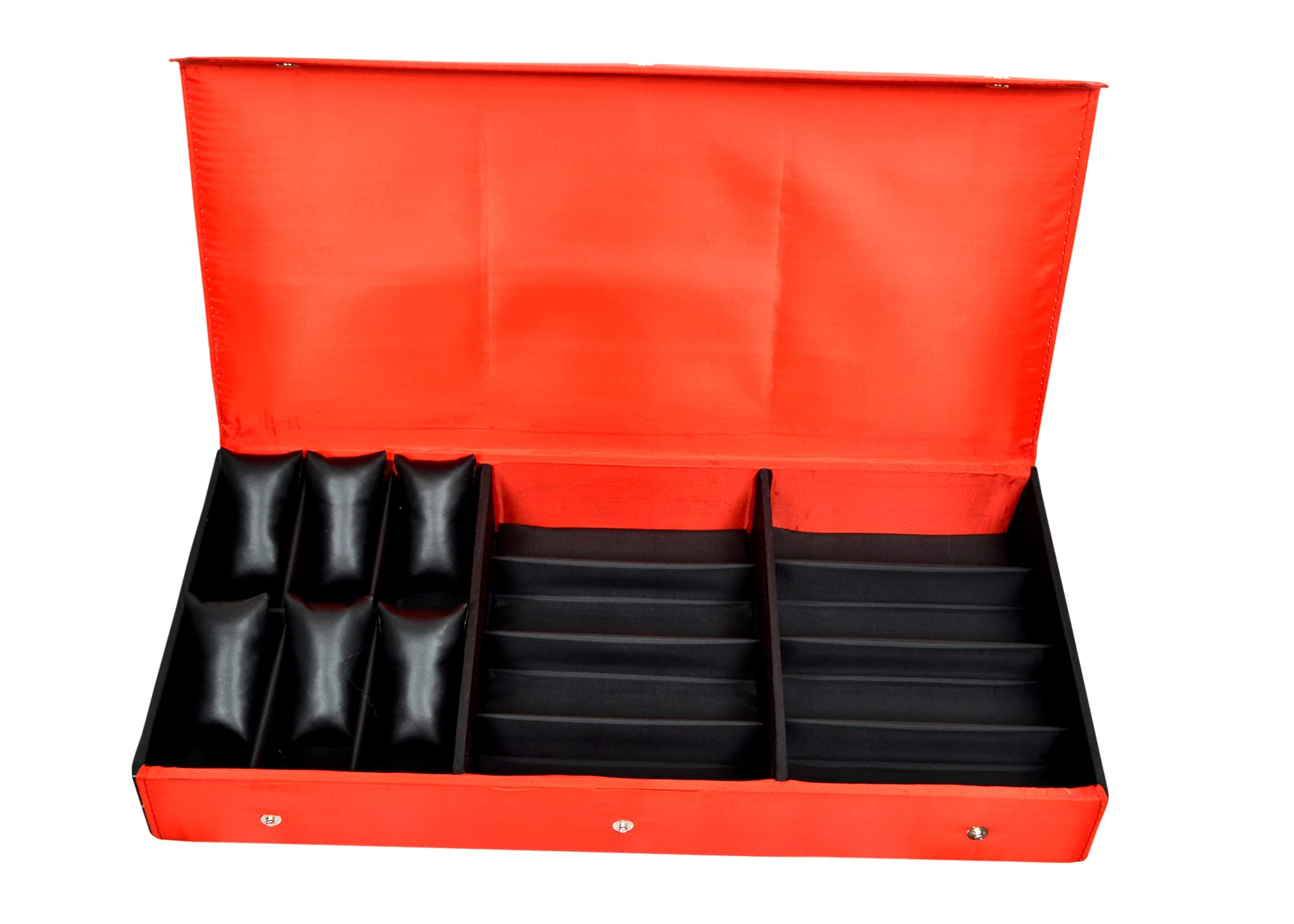 Proniks Sunglass goggles eyewear with Watches and Bracelet Accessories Box case cover zipper dubba 14pcs Storage compartment organizer (Multicolour) (B0981R126P) Amazon Price History, Amazon Price Tracker