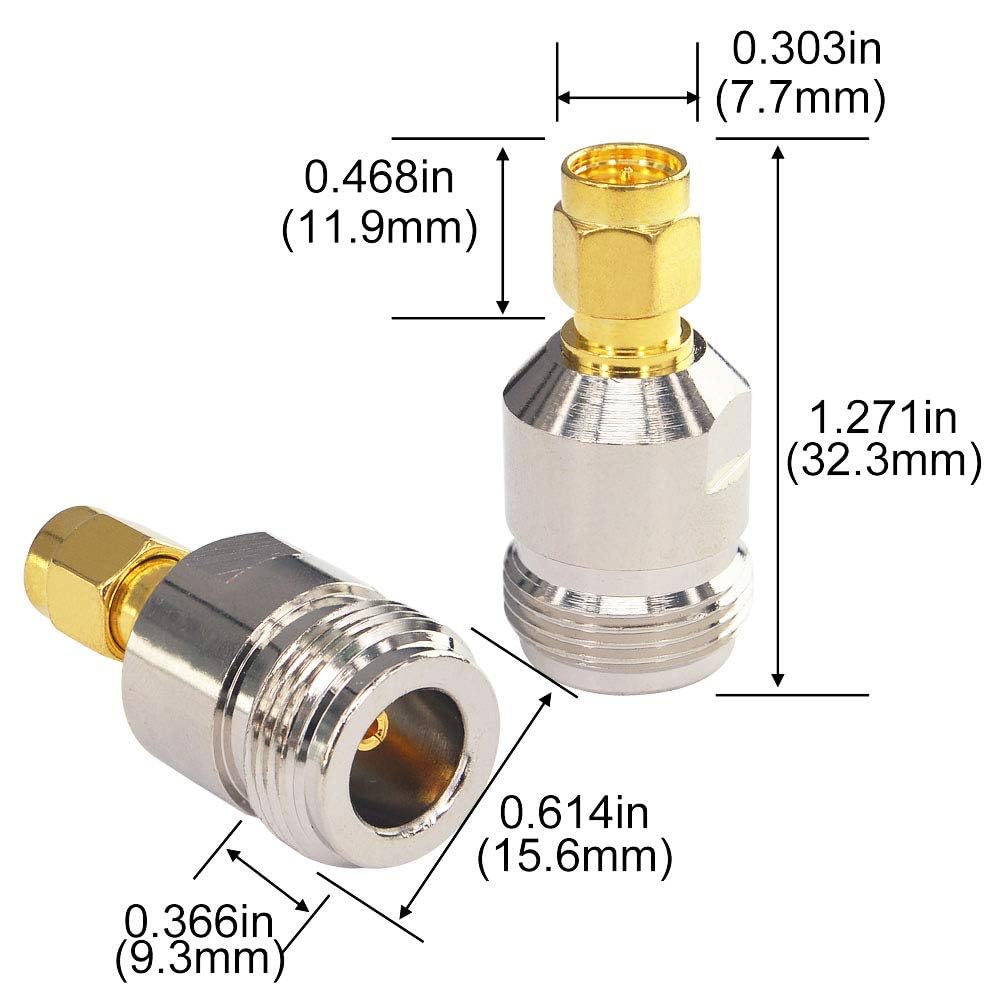 AXA-TSM Adaptador Tipo T L-Com SMA Macho A 2 SMA Hembra