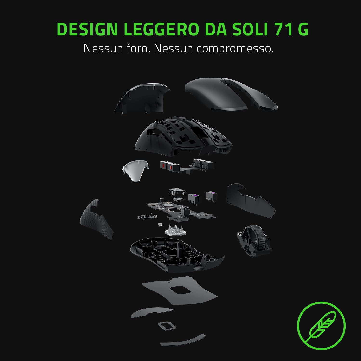 Razer Viper 8K Hz Mouse da Gioco E-Sport Ambidestro 8000 Hz Hyperpolling Sensore Ottico DPI 20K Nero