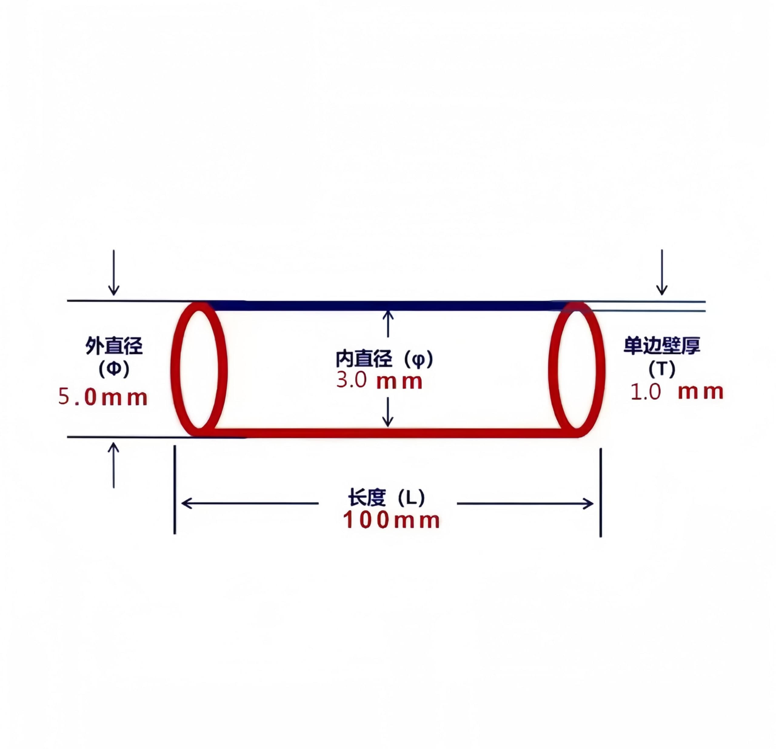 Kapillarröhrchen aus mit hohem Borosilikatgehalt – Präzisionspipette for wissenschaftliche Forschung und Experimente, verschiedene(5mmx3mmx100mm 50pcs)