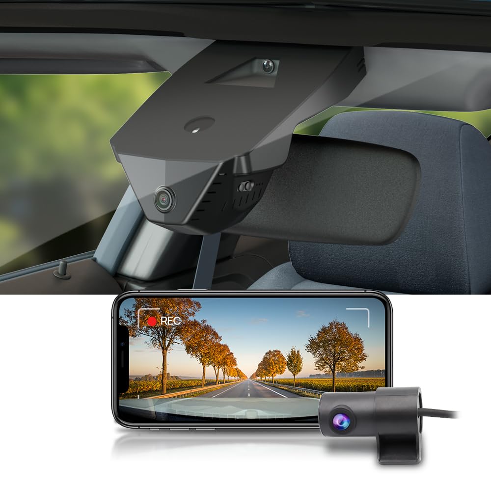 Fitcamx Dash cam Anteriore 2160P+Posteriore 1080P Adatto per Toyota Proace City, Proace City Verso 2024 2025 (HD2-D6700), OEM, Doppio Video HD Wifi, G-Sensor, Registrazione Loop, WDR, Scheda da 128GB