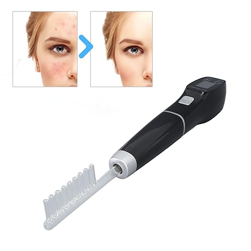 Miniatura 4 de Pantalla a color que reduce las cicatrices de espinillas, ilumina la piel, máquina de varita facial de frecuencia portátil con 4 tubos diferentes,