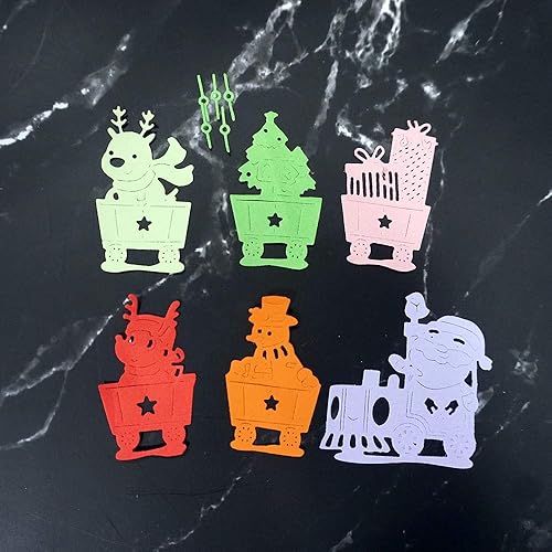 Miniatura 9 de Troqueles de corte de metal, metal troquelado de Navidad, árbol de Navidad se puede ensamblar, plantillas de relieve para álbumes de recortes, álbum