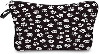 Livel lhood Cat Paw Cute Small Makeup Bag | Printed Padded Cosmetic Organizer Zipper Pouch, Cat Paw Gift for Women Friends
