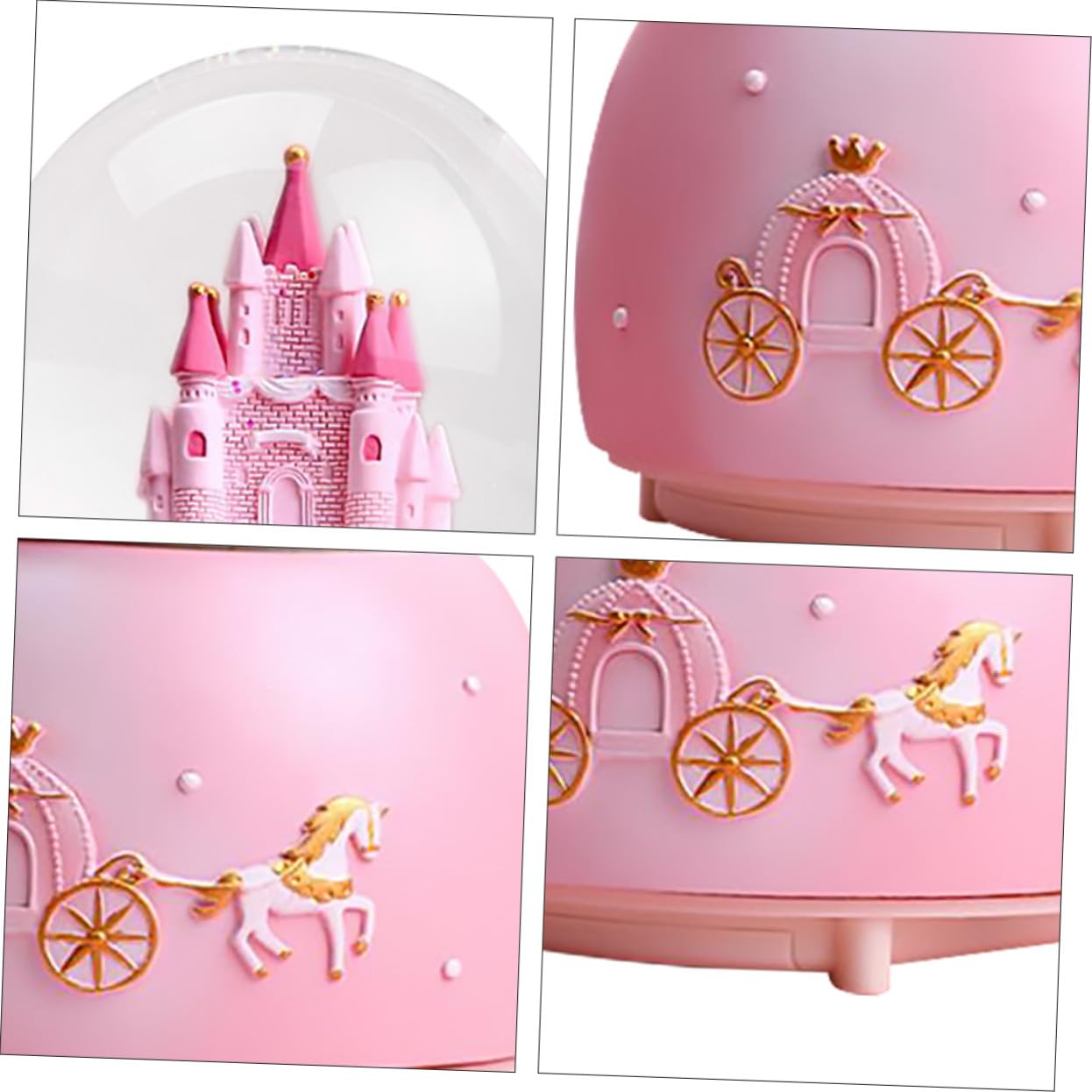 Bola de Cristal Rosa con Música, Adorno Decorativo de Resina para Dormitorio, Decoración Única y Creativa para Fiesta o Obsequio