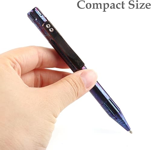 Miniatura 4 de Hamans Titanio EDC Bolt Action Pen Bolígrafo táctico bolígrafo de escritura con clip de bolsillo recargable tamaño compacto