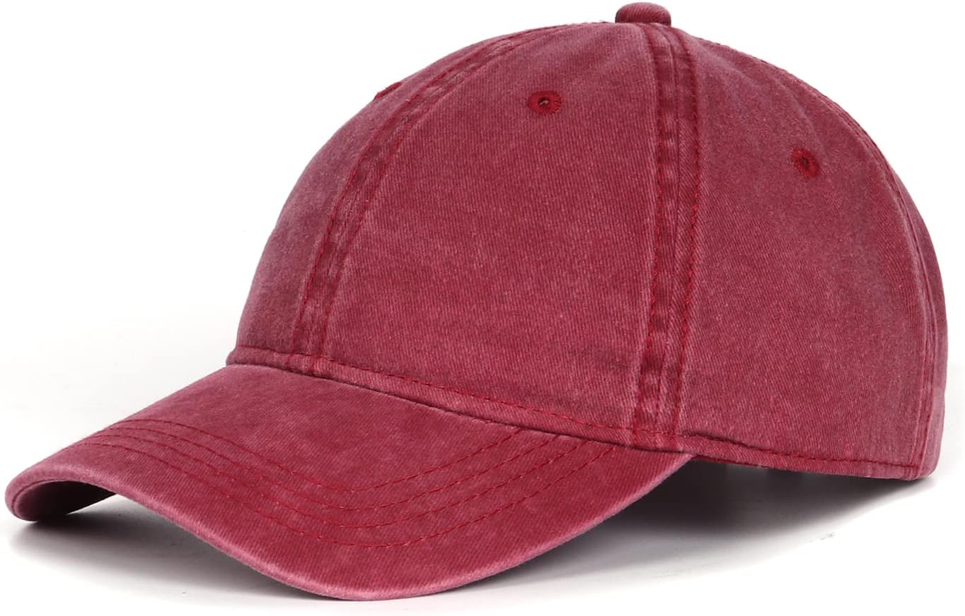 ZyliooXL/XXL Washed Cotton Baseball Cap,Large Pigment Dyed Running Caps,Big Vintage Sports Cap for Outdoor Golf Tennis