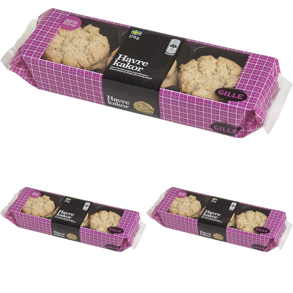Gille Haferflocken-Gebäck, 175g (Packung mit 3)