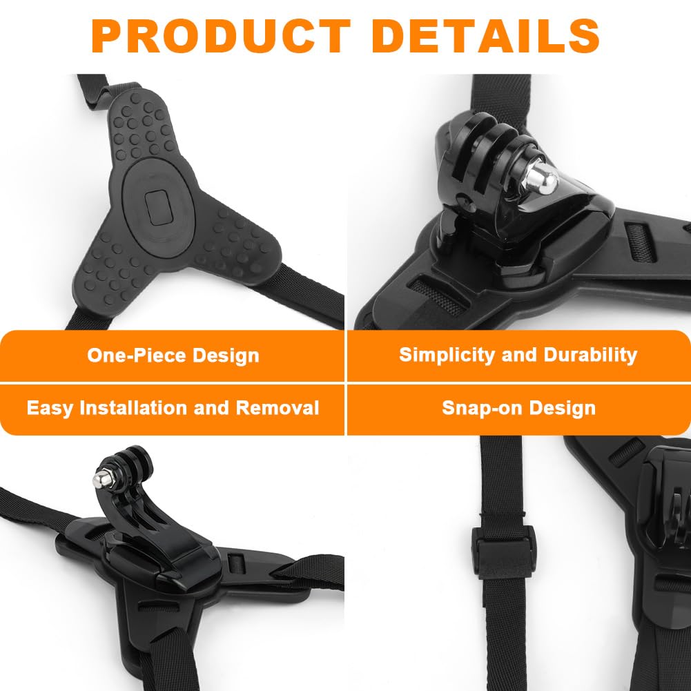 Fascia da Testa per Action Cam, Supporto Imbracatura per GoPro Hero 13-5, DJI Action 5 Pro e Altre Action Camera