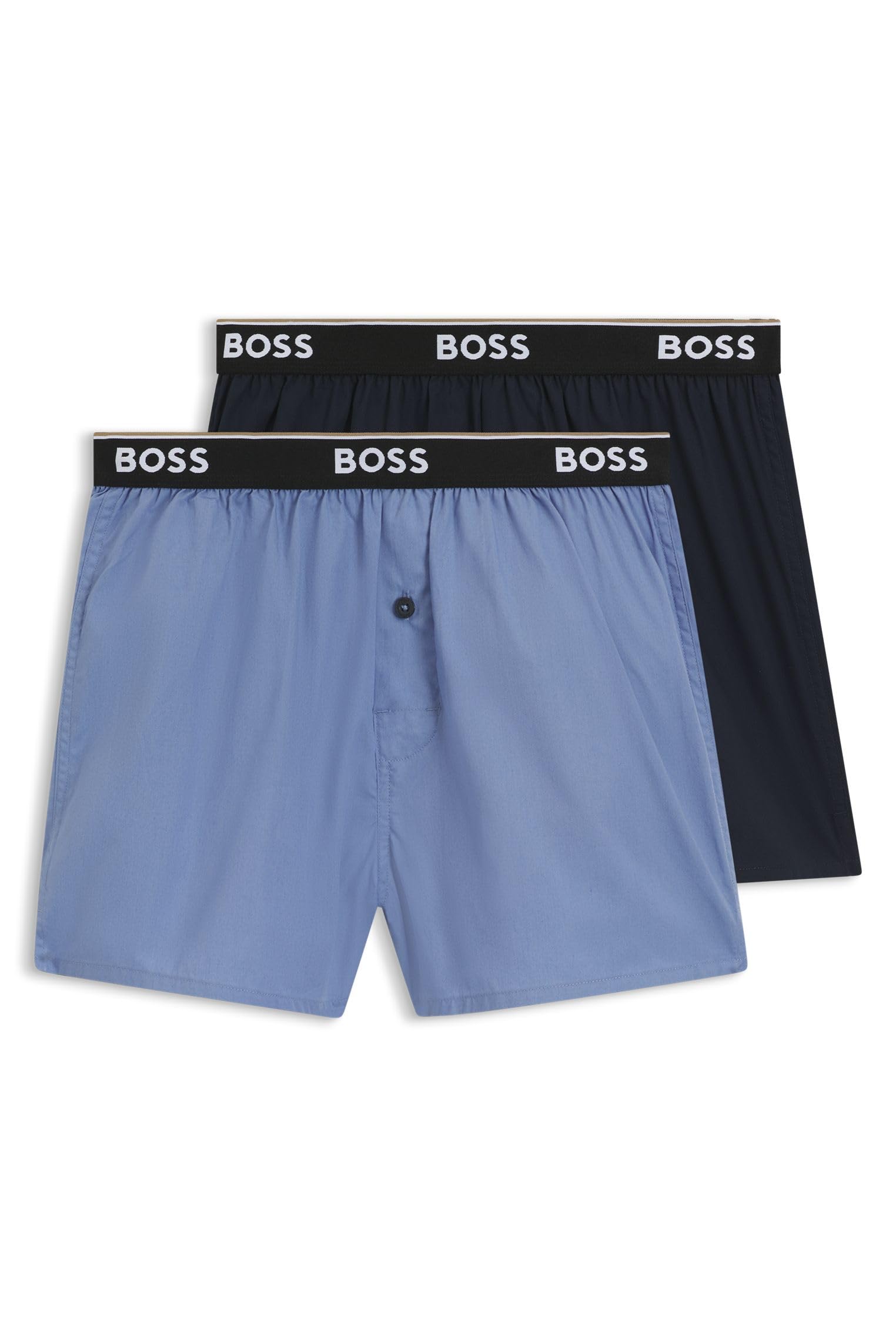 BOSS Herren 2P Boxer Shorts EW Pyjama-Shorts aus Baumwolle im Zweierpack
