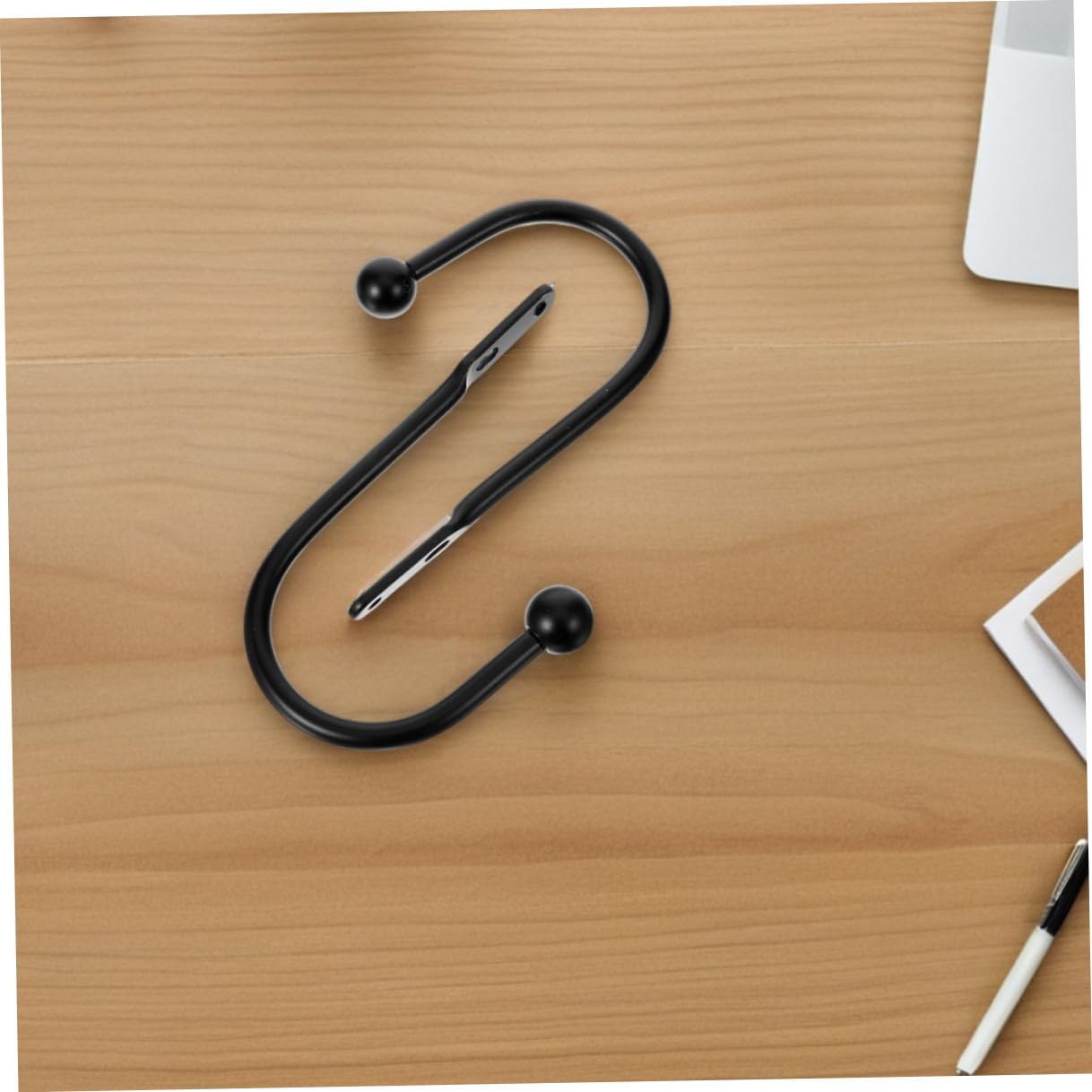 4pcs Black Metal Curtain Holdbacks U-Shaped Wall Hooks Heavy-Duty Curtain Tieback Holders for Living Room and Bedroom Drapery Window Treatment