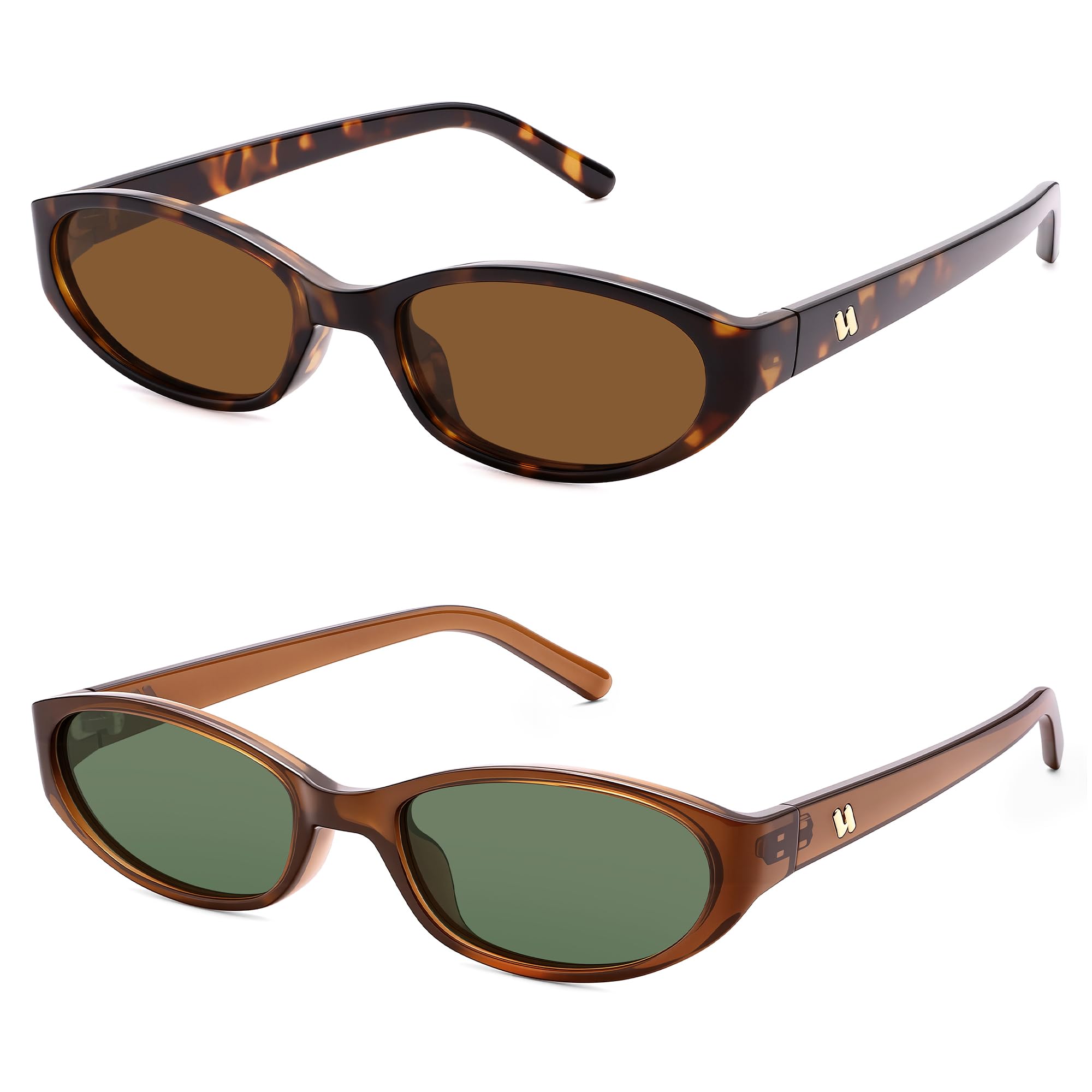 Retro Oval Sunglasses Womens Mens Y2k Trendy Cateye Shades AR82299
