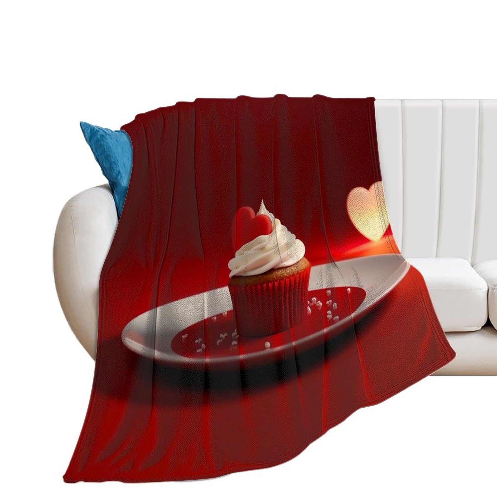 Couverture flanelle cœurs rouges pour apporter de la chaleur et de la douceur au foyer