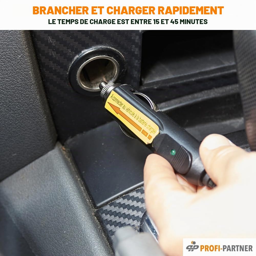 Kit Démarreur Voiture Allume Cigare 12V Kit Démarrage Allume Cigare Câble 6,1 m avec Ecran
