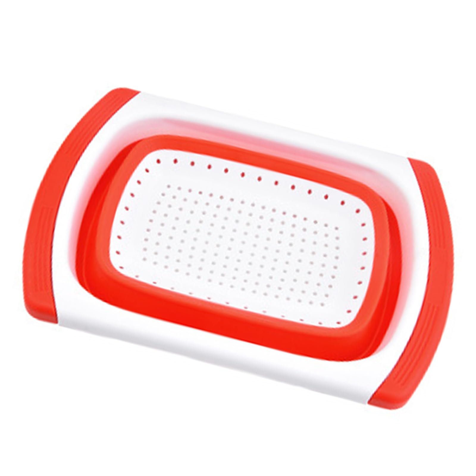 Jazuaiao Multipurpose Kitchen Strainer Vegetable Fruit Washing Drain Basket Folding Drainer Filter for Easy Draining and Cleaning Extendable Plastics Colander
