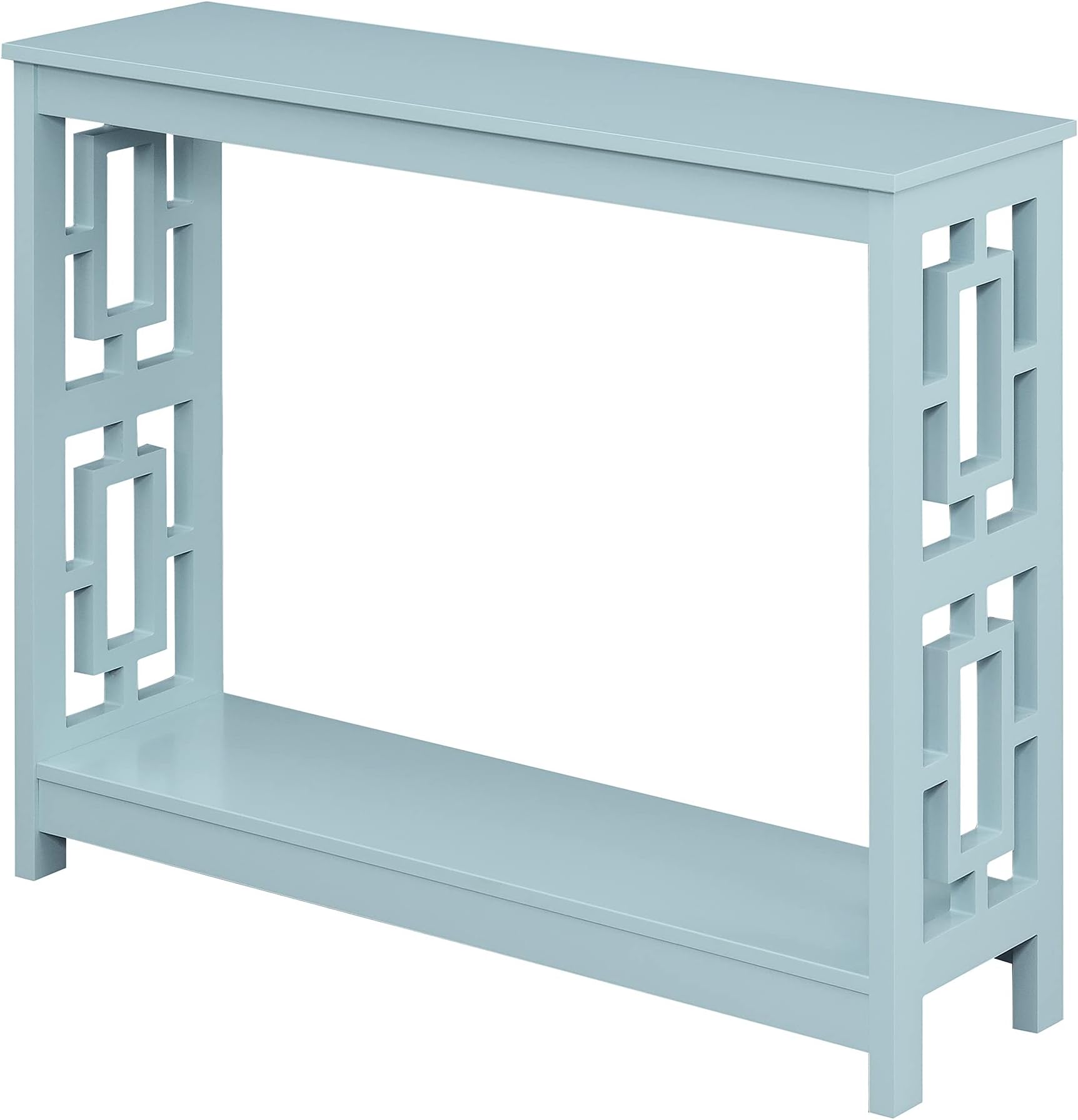Convenience Concepts Town Square Console Table with Shelf, Sea Foam