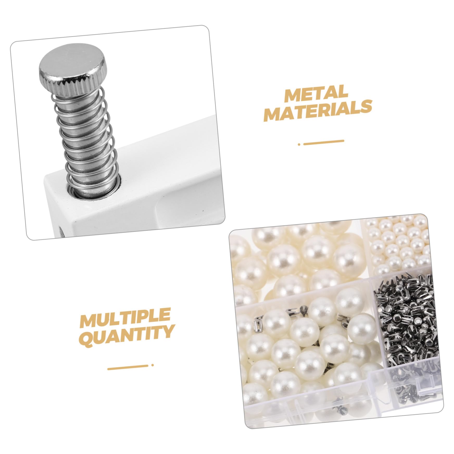 Operitacx Herramienta Manual para Remachar Cuentas, Kit de Engaste de Perlas, Diseño Portátil y Ligero para Joyería y Proyectos Creativos
