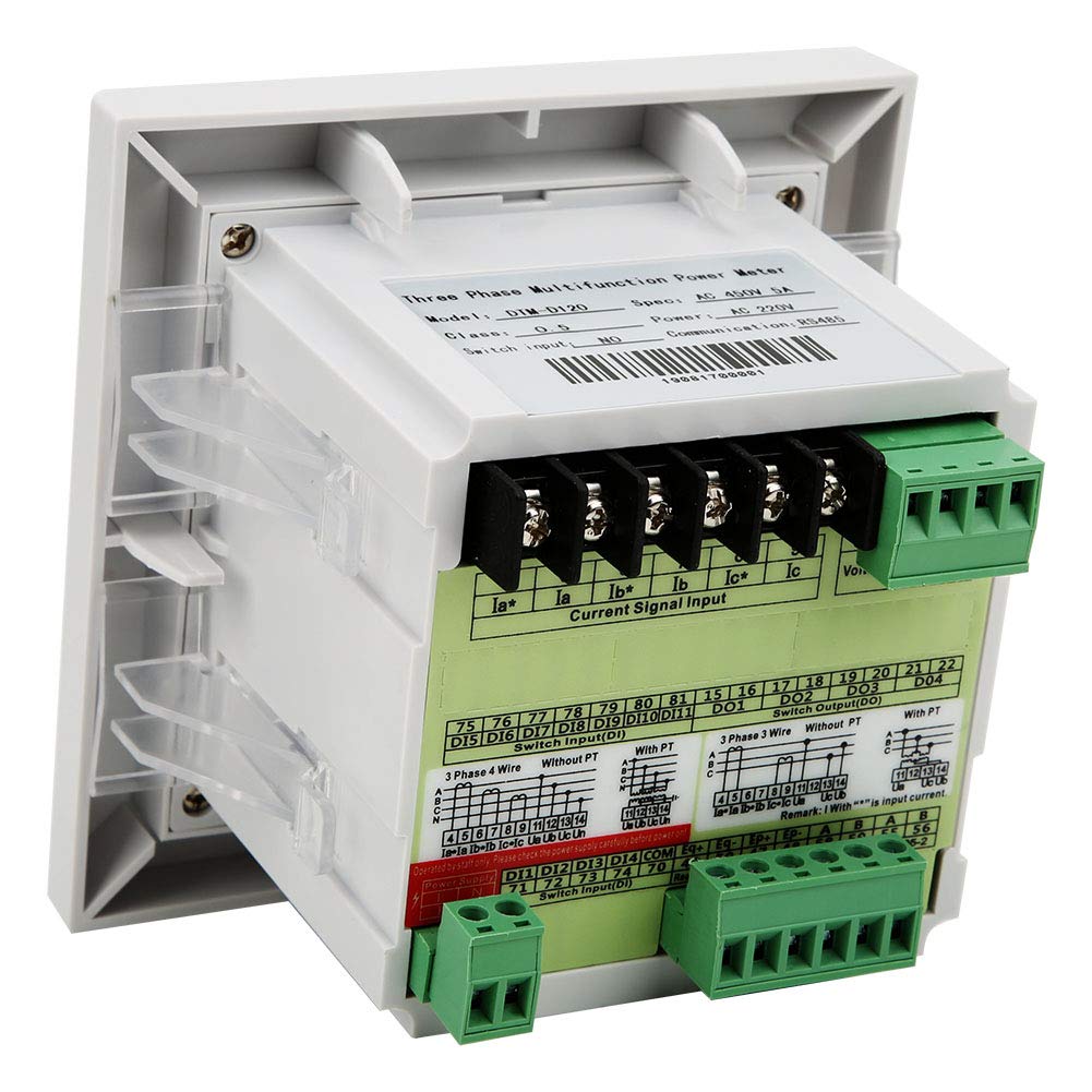 Medidor de Energía Eléctrica DTM-D120 Medidor de Potencia Multifunción de Alta Precisión para Sistemas de Gestión de Energía AC220V 1 Unidad