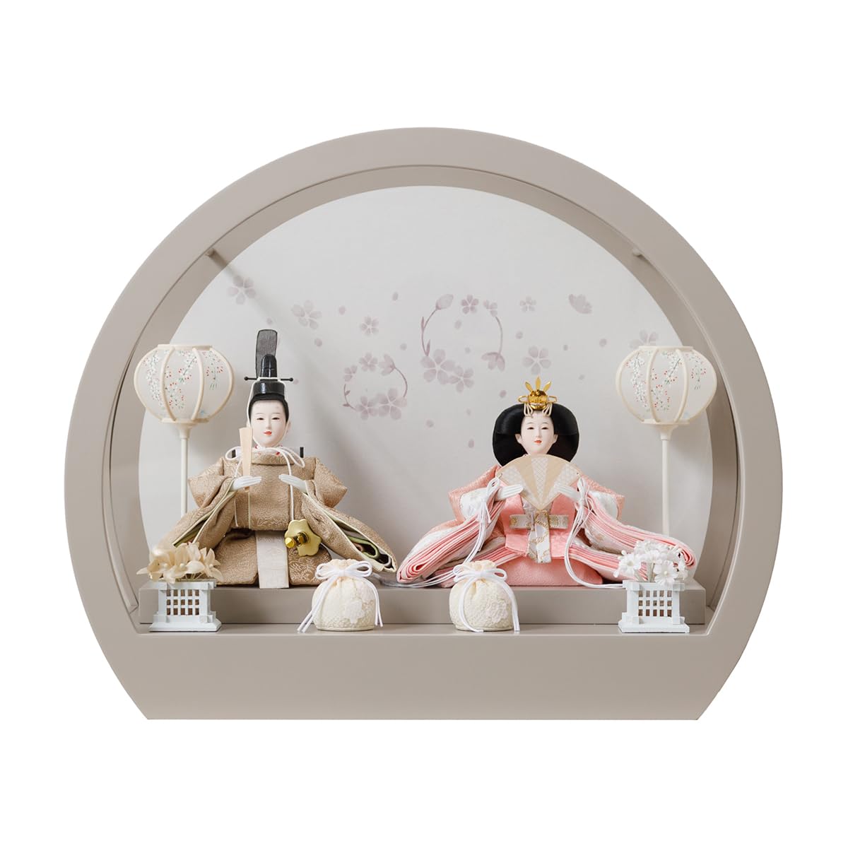 Amazon | ぷりふあ ふるうる 雛人形 親王 はなのうた 丸型ケース飾りL