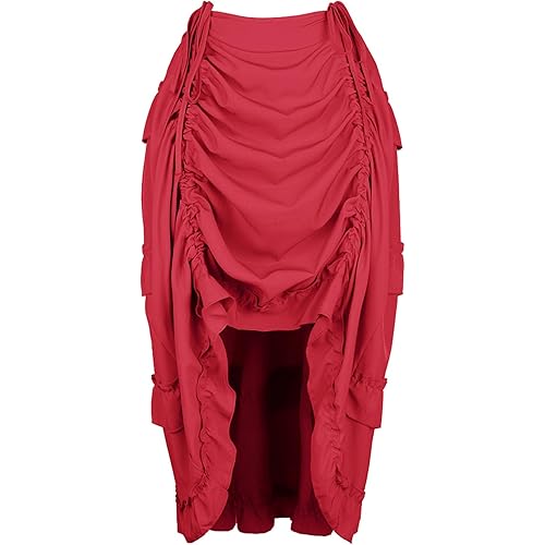 Zhitunemi Renaissance Costume Pirate Skirt: Steampunk Skirt Plus Size Corset Dresses - Renaissance Fairs & Medieval Festivals