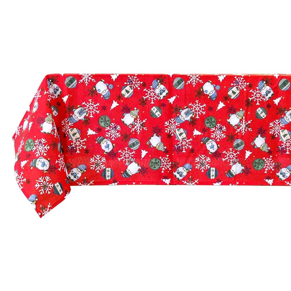 Obrus linii CHRISTMAS, wykonany we Włoszech z wysokiej jakości przędzy, wyprodukowany we Włoszech (cm 140x450, BABBO ROSSO)