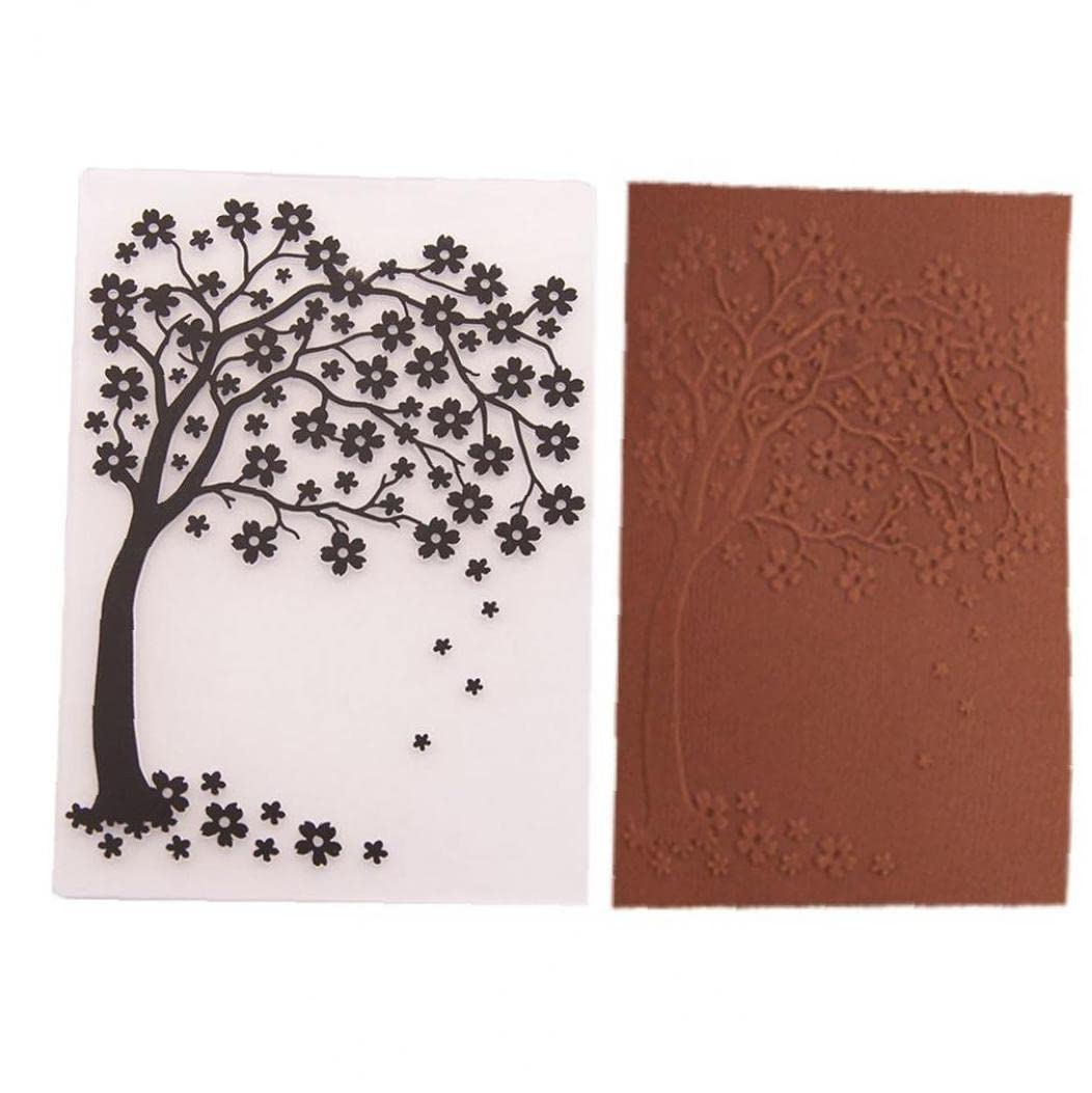 Bopely As Shown Embossing Folders Plastic Flowers Tree Template Diy Craft Molds Stamp Stencils Folder For Scrapbook Making