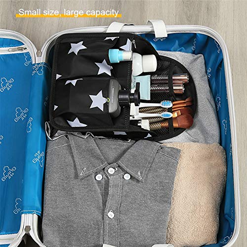 Kelendle Waterproof Backpack Handbag Organizer Insert Divider Travel Bag In Bag Organizer With Zipper Portable Cosmetic Bag Organizer Insert Nylon Inner Bag Organizer(Black Star) #TOP2