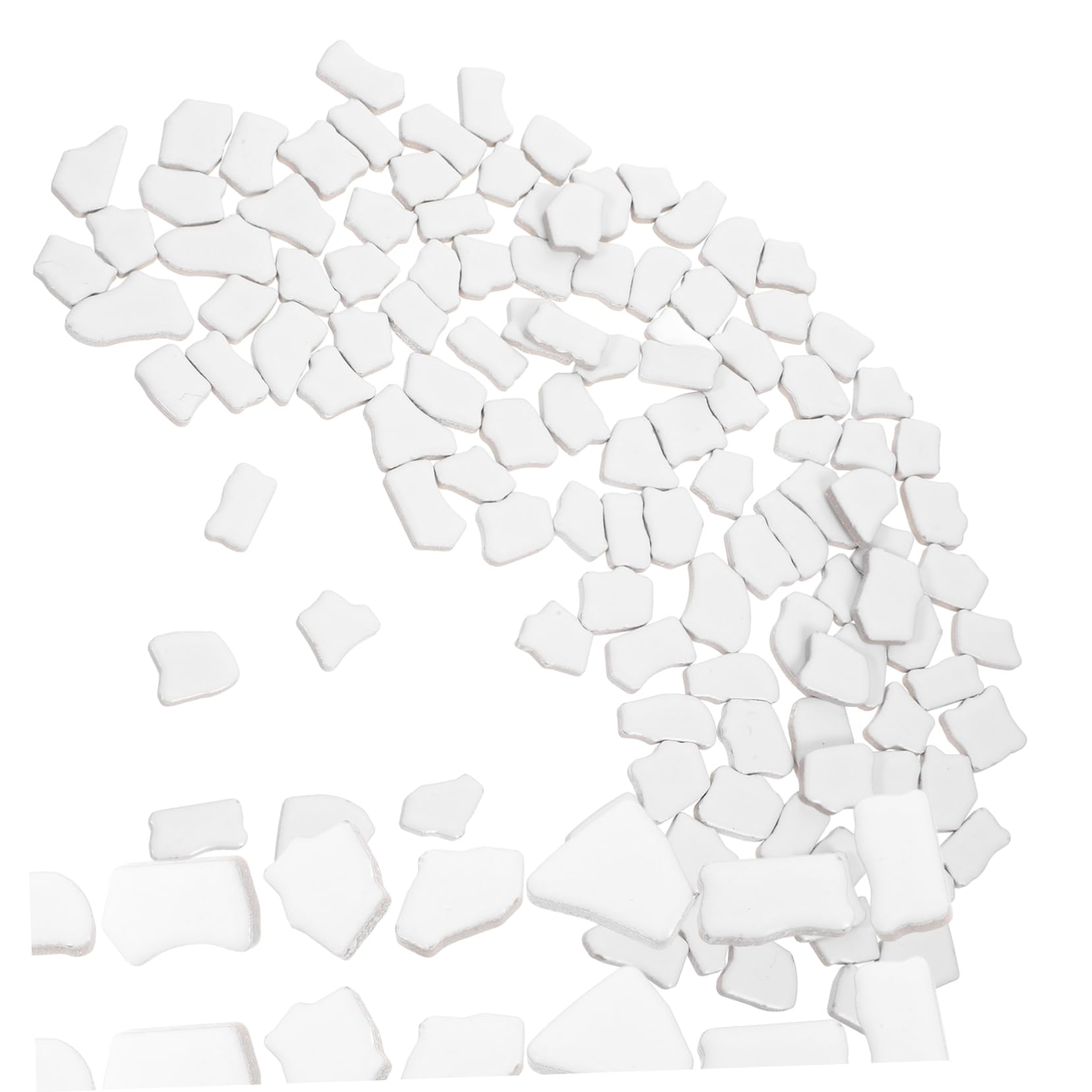 Matériau mosaïque en céramique blanche pour création de carreaux et artisanat