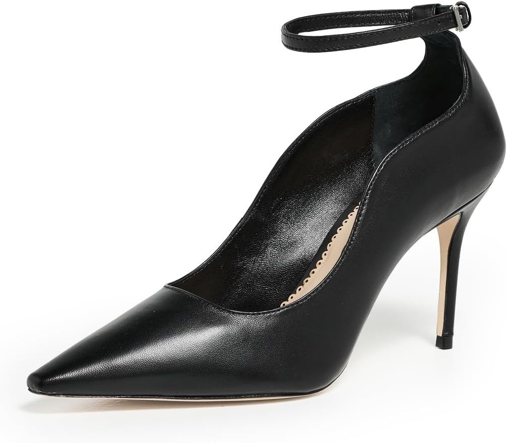 Cinq à Sept Women's Riley Soft Curve Pointed Toe Ankle Strap Heels
