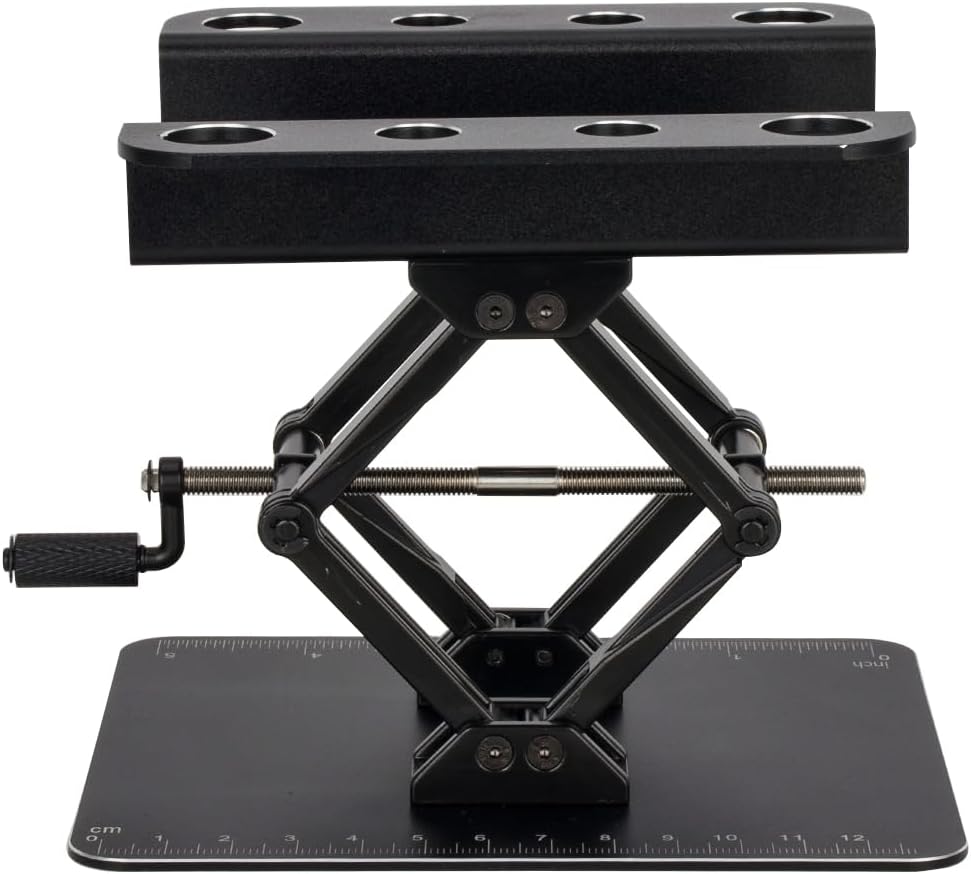 RC Car Work Stand Aluminum Repair Workstation Lift Lower for Traxxas TRX4 Axial Arrma Redcat Losi 1/8 1/10 1/12 1/14 1/16 1/18 1/24 RC Car (Black)